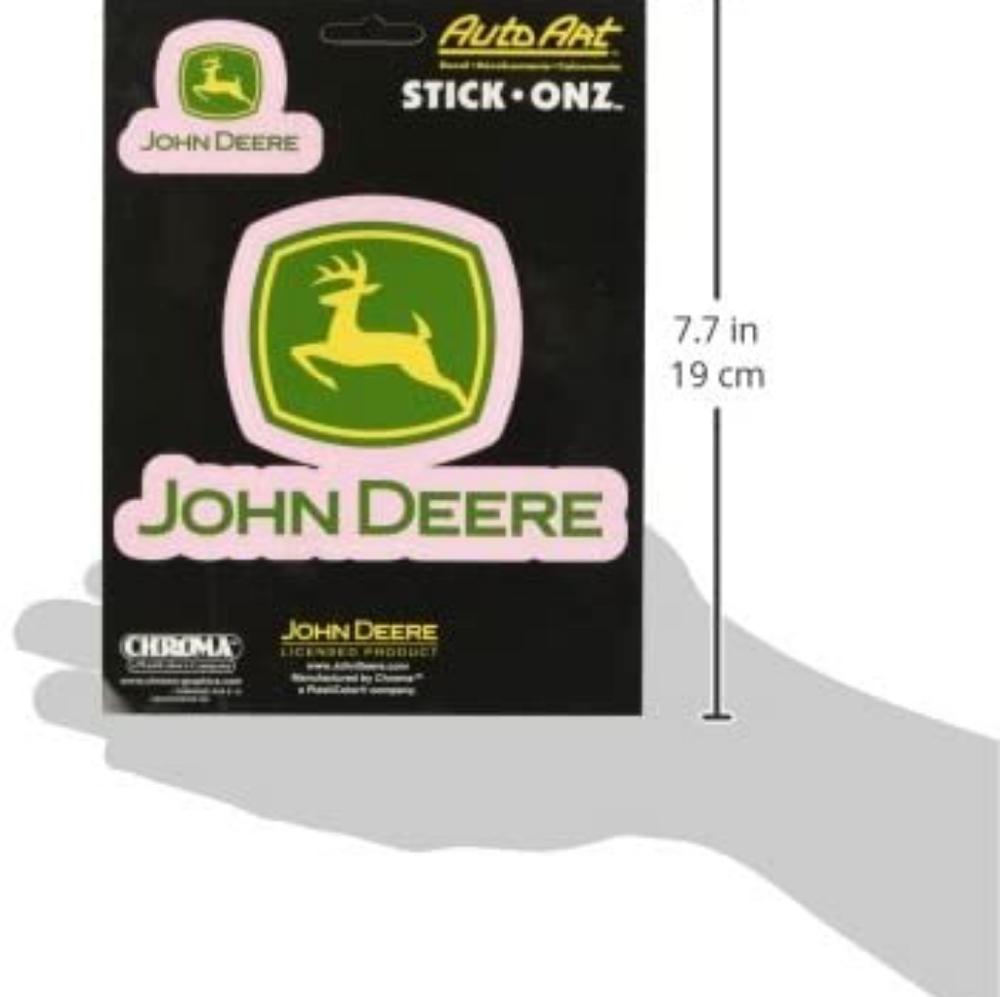 JOHN DEERE Sticker Large Pink Decal